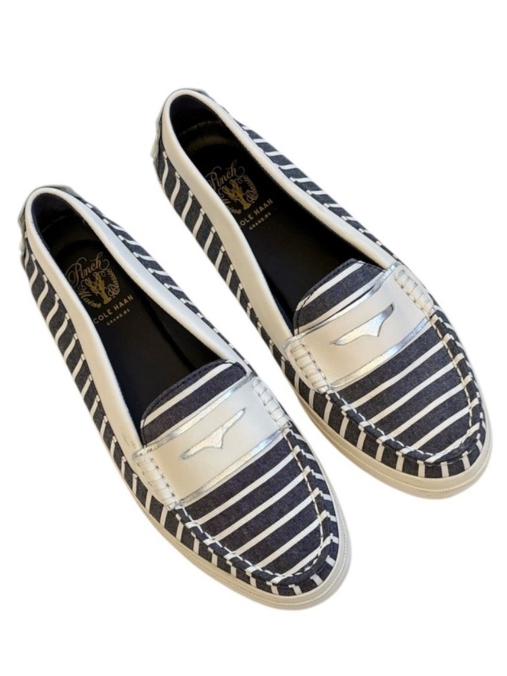 EUC Cole Haan Pinch Weekender Striped Loafers Size 7.5